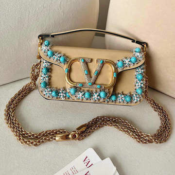 商品名称：ヴァレンティノ Valentino  99-VT0145XS 2024年最新入荷 ガラヴァーニ ロコ スモール エンブロイダリーショルダーバッグ チェーンポーチ ウィメンズバッグ