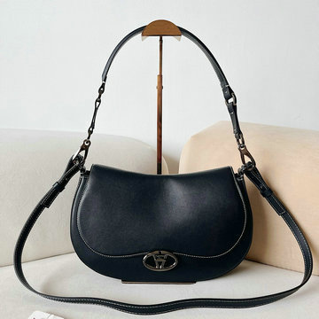 ヴァレンティノ Valentino 99-VT22067DKBK 2024年最新入荷 ガラヴァーニ オーバル ナッパカーフスキン ミディアム ショルダーバッグ トートバッグ ウィメンズバッグ