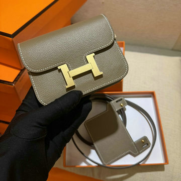 エルメスHERMES 063-H1081EVJDH 2024最新入荷 コンスタンス スリム ミニ ポケット ウォレットバッグ 斜め掛け ショルダーバッグ クロスボディバッグ