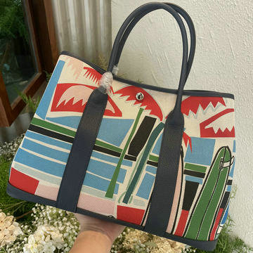 エルメスHERMES 063-H600336TYBSLK  2024最新入荷 ガーデンパーティー トートバッグ ハンドバッグ ショッピングバッグ トップハンドルバッグ レディースかばん