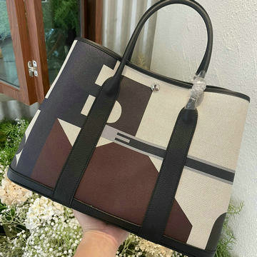 エルメスHERMES 063-H600336TYBZBK 2024最新入荷 ガーデンパーティー トートバッグ ハンドバッグ ショッピングバッグ トップハンドルバッグ レディースかばん