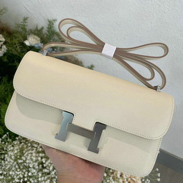 エルメス HERMES 063-H108226SZYNB 2024年最新入荷 コンスタンス エラン ミロワール ミルクセーキ シルバー エプソン ショルダーバッグ エルメス レディース