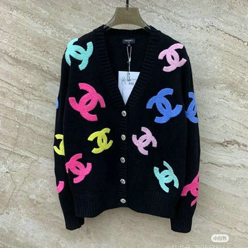 商品名称：シャネル CHANEL MS-MYCH24004 2024年秋冬最新入荷 ニット カーディガン ココマーク レディース 長袖 白 黒