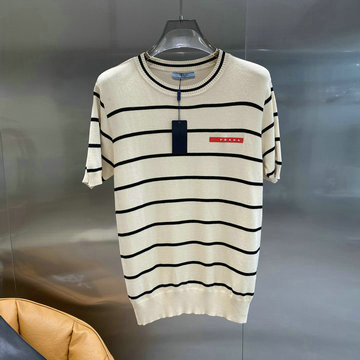商品名称：プラダ PRADA MS-MYPD240082024年秋冬最新入荷 ニット メンズ ショートスリーブ 半袖 セーター ウール