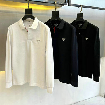 商品名称：プラダ PRADA MS-TCPD24001 2024年秋冬最新入荷 ロングスリーブ ポロシャツ メンズ 長袖 スウェットシャツ