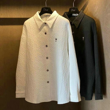 商品名称：クリスチャンディオール CHRISTIAN DIOR MS-CCCD24004  2024年秋冬最新入荷 長袖 シャツ ボタン付き トップス ホワイト 黒 男女兼用