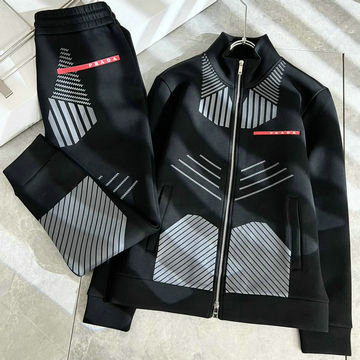 プラダ PRADA MS-TZPD24002 2024年秋冬最新入荷 上下セット スポーツジャージ レジャーアップスーツ トレーニングウェア