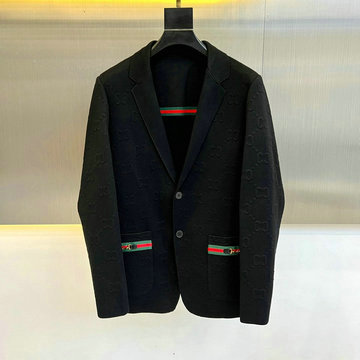 商品名称：グッチ GUCCI MS-WTGG24005 2024年秋冬最新入荷 ジャカード レジャー ジャケット メンズ シングル ブラック