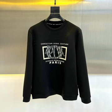 商品名称：クリスチャンディオール CHRISTIAN DIOR MS-WYCD24003 2024年秋冬最新入荷 クルーネック スウェットシャツ ロングスリーブ 長袖 黒