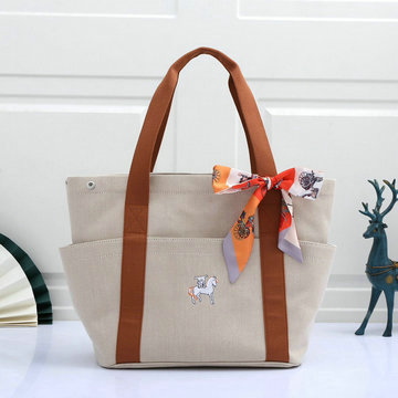 エルメス HERMES 063-HE2144BCS 2024最新入荷 サックドパンサージュグルーム ママバッグ ショッピングバッグ キャンパス トートバッグ ハンドバッグ