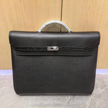 エルメス HERMES 063-HKDE36TEQYBK 2024最新入荷 ケリー サック ア デペッシュ 36 ブリーフケース トートバッグ ハンドバッグ ビジネスバッグ メンズかばん