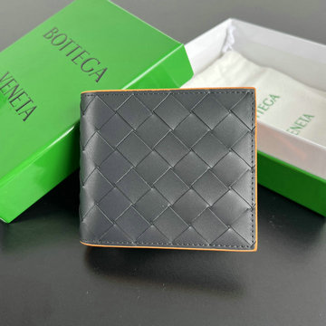 ボッテガヴェネタ BOTTEGAVENETA aj-BOV605722CKC 2024年最新入荷 イントレチャート コインパース付き二つ折り短財布 ショートウォレット