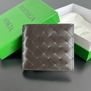 ボッテガヴェネタ BOTTEGAVENETA aj-BOV605722QSK  2024年最新入荷 イントレチャート コインパース付き二つ折り短財布 ショートウォレット