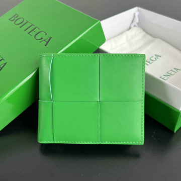 ボッテガヴェネタ BOTTEGAVENETA aj-BOV649605QGL 2024年最新入荷 カセット コインパース付き二つ折りウォレット 短財布 カード入れ 小銭入れ