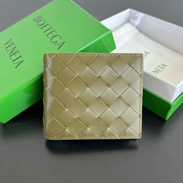 ボッテガヴェネタ BOTTEGAVENETA aj-BOV605722QNG  2024年最新入荷 イントレチャート コインパース付き二つ折り短財布 ショートウォレット