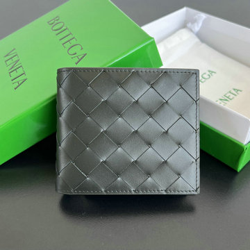 商品名称：ボッテガヴェネタ BOTTEGAVENETA aj-BOV605722QSG  2024年最新入荷 イントレチャート コインパース付き二つ折り短財布 ショートウォレット
