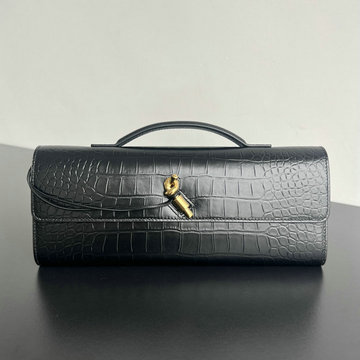ボッテガヴェネタ BOTTEGAVENETA aj-BOV741511EBK 2024年最新入荷 ハンドル付き ロング クラッチバッグ イブニングバッグ ウィメンズノットクロージャー