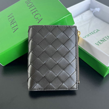 ボッテガヴェネタ BOTTEGAVENETA aj-BOV742330QSK 2024年最新入荷 イントレチャート スモール 二つ折りウォレット ファスナーウォレット 小銭入れ