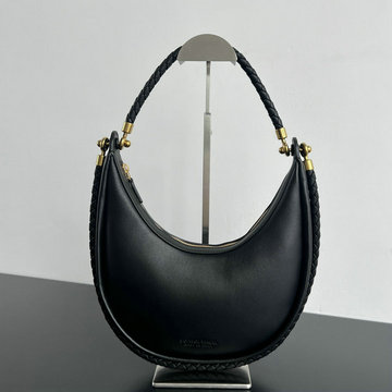 ボッテガヴェネタ BOTTEGAVENETA aj-BOV794902BK 2024年最新入荷 フラフープ ホーボーバッグ ショルダーバッグ レディース ダブル コアキシャル ストラップ