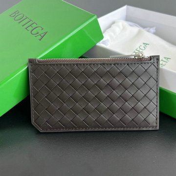 ボッテガヴェネタ BOTTEGAVENETA aj-BOV805807QSK  2024年最新入荷 ファスナー付き カードケース 小銭入れ 名刺入れ