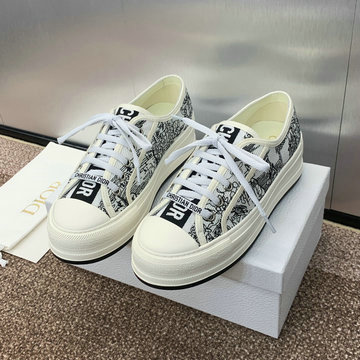 クリスチャンディオール CHRISTIAN DIOR 26-CDJ24024H  2024年最新入荷 WALK'N DIOR プラットフォーム スニーカー 厚底 男女兼用 キャンパス レザー