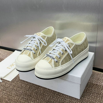 商品名称：クリスチャンディオール CHRISTIAN DIOR 26-CDJ24024X 2024年最新入荷 WALK'N DIOR プラットフォーム スニーカー 厚底 男女兼用 キャンパス レザー