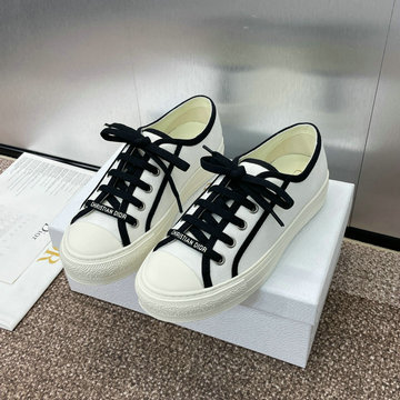 クリスチャンディオール CHRISTIAN DIOR 26-CDJ24025 2024年最新入荷 WALK'N DIOR プラットフォーム スニーカー 厚底 男女兼用 キャンパス レザー