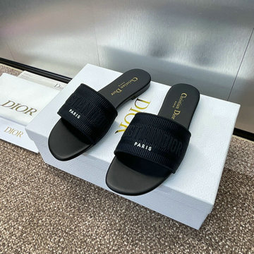 クリスチャンディオール CHRISTIAN DIOR 26-CDJ24035QBK 2024年最新入荷 Dウェイ スライド フラットミュール サンダル レディース スリッパ