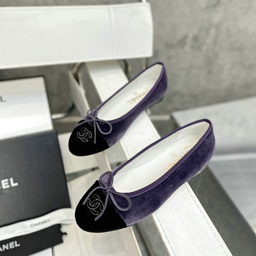 シャネル CHANEL 26-CHJ24031PRPZ  2024年最新入荷 ココマーク リボンフラット パンプス レディース バレエシューズ フラットシューズ