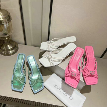 ジミーチュー JIMMY CHOO 26-JMCJ24007D 2024年最新入荷 ローヒール ミュール サンダル ピンヒール レディース スリッパ