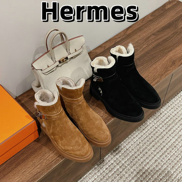 エルメス HERMES 26-HEJJ24009 2024年最新入荷 アンクルブーツ フラットフォーム ショートブーツ カジュアルシューズ レディース