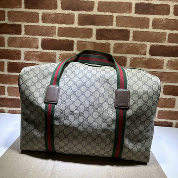 グッチ GUCCI 057-GG758664BKF 2024年最新入荷 ウェブ ストライプ付き マキシ ダッフルバッグ トップハンドルバッグ トートバッグ ハンドバッグ