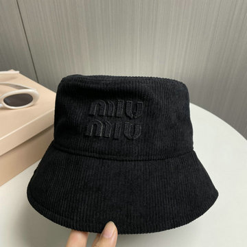 ミュウミュウ MIUMIU AN-MZMM24009 2025年春夏最新入荷 バケットハット キャンパス エスバドリーハット 帽子
