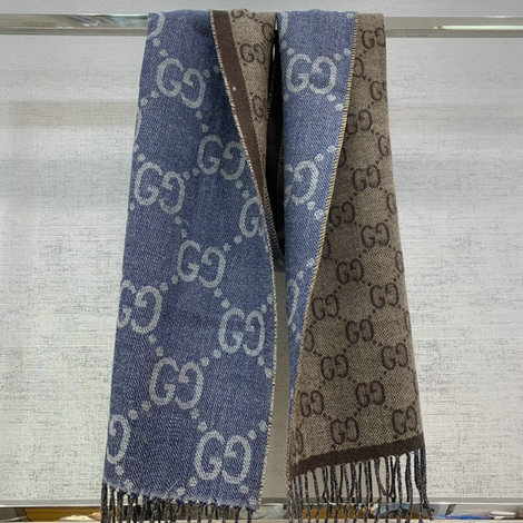 グッチ GUCCI AN-WJGG24016 2025年最新入荷 ロング マフラー ストール カシミヤ 男女兼用