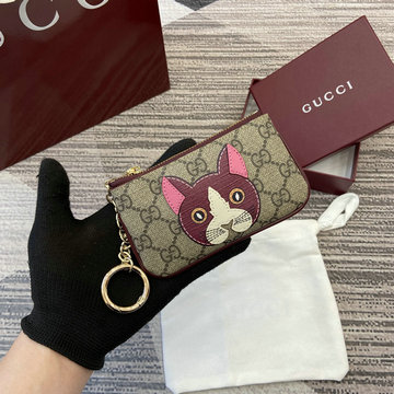 グッチ GUCCI 057-GG818768BXM 2024年最新入荷 キャット ディテール GG キーケース 小銭入れ コインケース ジップウォレット