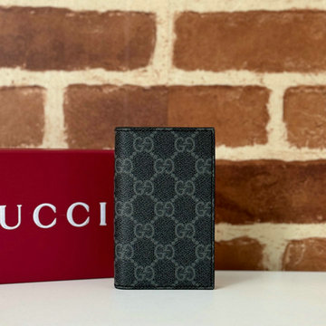グッチ GUCCI 057-GG821209BQK 2024年最新入荷 GGエンブレム 二つ折りカードケース カード入れ 名刺入れ
