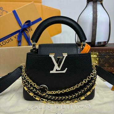 ルイヴィトン LOUISVUITTON 057-M12345M 2024年最新入荷 カプシーヌ mini ハンドバッグ ショルダーバッグ トリヨンレザー