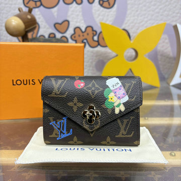 ルイヴィトン LOUISVUITTON 057-M12961 2024年最新入荷 ポルトフォイユ ヴィクトリーヌ 三つ折り財布 カード入れ キャンバス