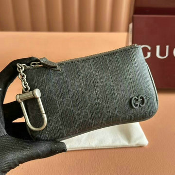 グッチ GUCCI 057-GG820666BBK  2024年最新入荷 バイカラー ジップ キーケース コインケース 小銭入れ ファスナー短財布