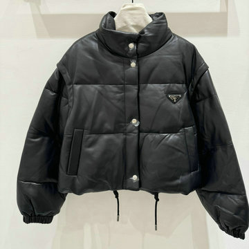 プラダ PRADA XG-WTPD24012 2024年秋冬最新入荷 ショートコート ダウンジャケット フーデッド トップスコート