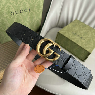 グッチ GUCCI 057-GG409417SGK 2024年最新入荷 ダブル G バックル ベルト 幅4cm