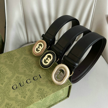 グッチ GUCCI 057-GG573156YG 2024年最新入荷 ダブル G バックル ベルト 幅3.5cm
