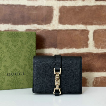 グッチ GUCCI 057-GG645536LBK 2024年最新入荷 ジャッキー 1961 カードケース ウォレット 二つ折り短財布 名刺れ レザー