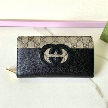 グッチ GUCCI  057-GG701423PKX 2024年最新入荷 GG スプリーム ジップウォレット ファスナー長財布 カード入れ キャンパス