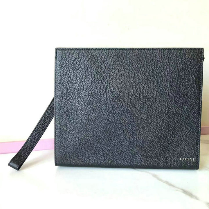 グッチ GUCCI 057-GG771155PBK 2024年最新入荷 メンズ ストラップ付き クラッチポーチ 手持ちかばん レザー