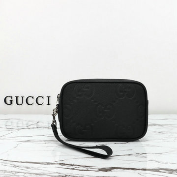 グッチ GUCCI 057-GG802148PBK 2024年最新入荷 ジャンボGG スモール ポーチ ストラップ付き 手持ちかばん クラッチバッグ メンズ