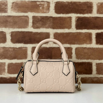 グッチ GUCCI 057-GG815256PQF 2024年最新入荷 GGエンブレム ミニ トップハンドルバッグ トートバッグ 2way ショルダーバッグ レディース