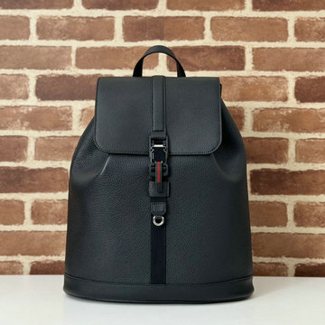 グッチ GUCCI 057-GG816750PBK 2024年最新入荷 ウェブ ストライプ付き ラージ バックパック メンズ リュックサック レザー
