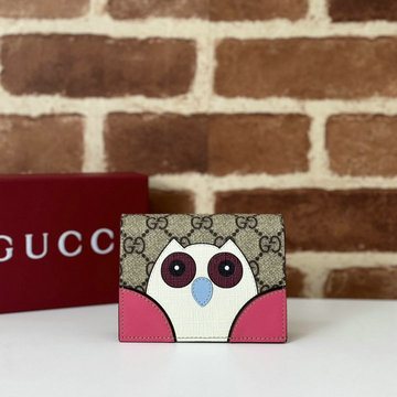 グッチ GUCCI 057-GG818767BMY 2024年最新入荷 オウル ふくろう ディテール付き GG ミニウォレット 名刺入れ カードケース キャンパス