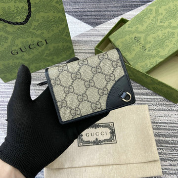 グッチ GUCCI 057-GG820692BXK 2024年最新入荷 GGエンブレム ミニ ウォレット カードケース 名刺入れ 小銭入れ